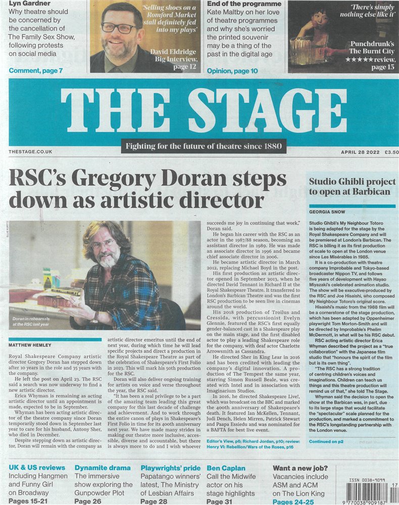The Stage Magazine Issue 28/04/2022
