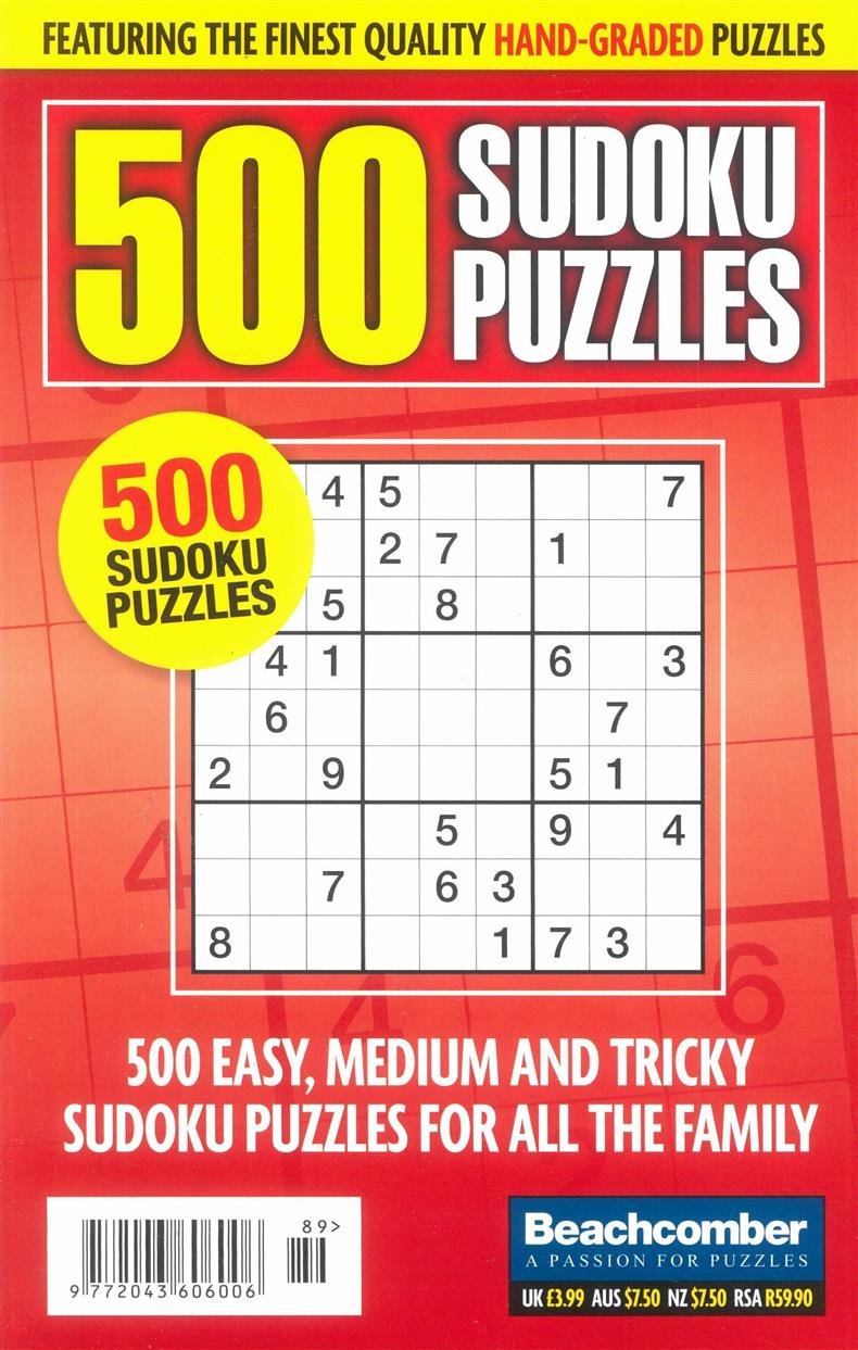 500 Sudoku Puzzles - NO 89