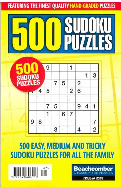 500 Sudoku Puzzles Magazine