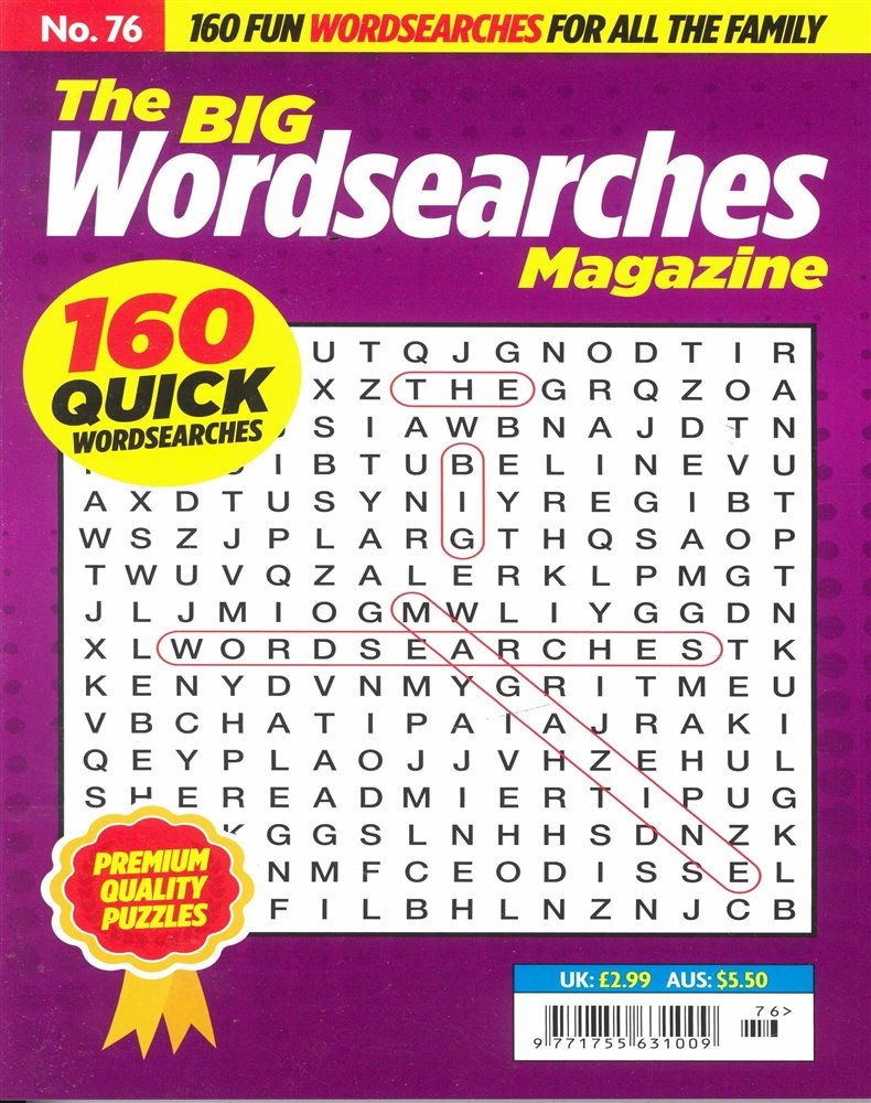 The Big Wordsearches Magazine Issue NO 76