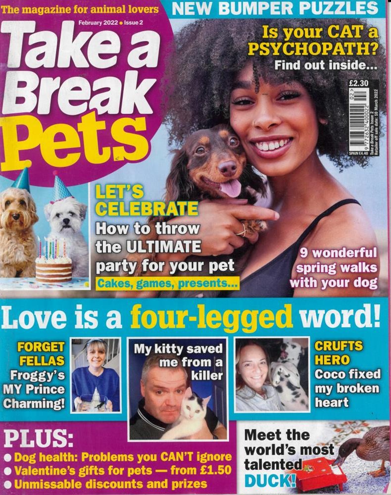 Take a Break Pets Magazine Issue PETS 2