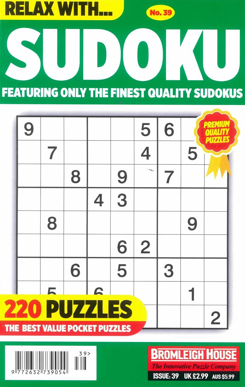 Relax With Sudoku - NO 39