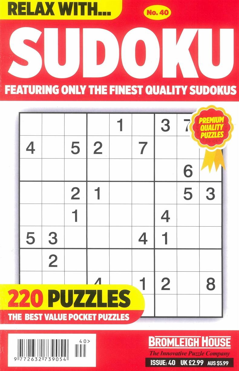 Relax With Sudoku - NO 40