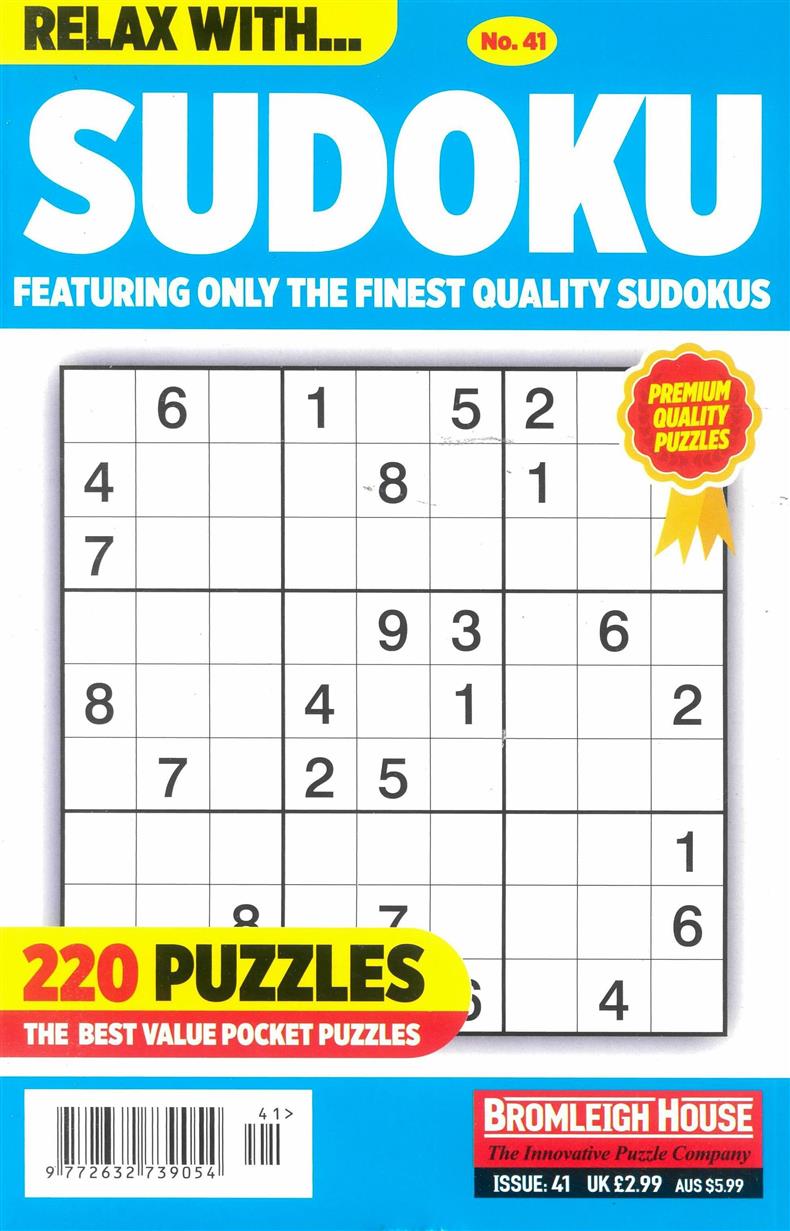 Relax With Sudoku - NO 41