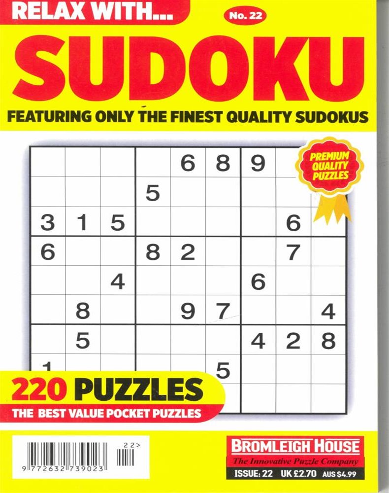Relax With Sudoku Magazine Issue NO 22