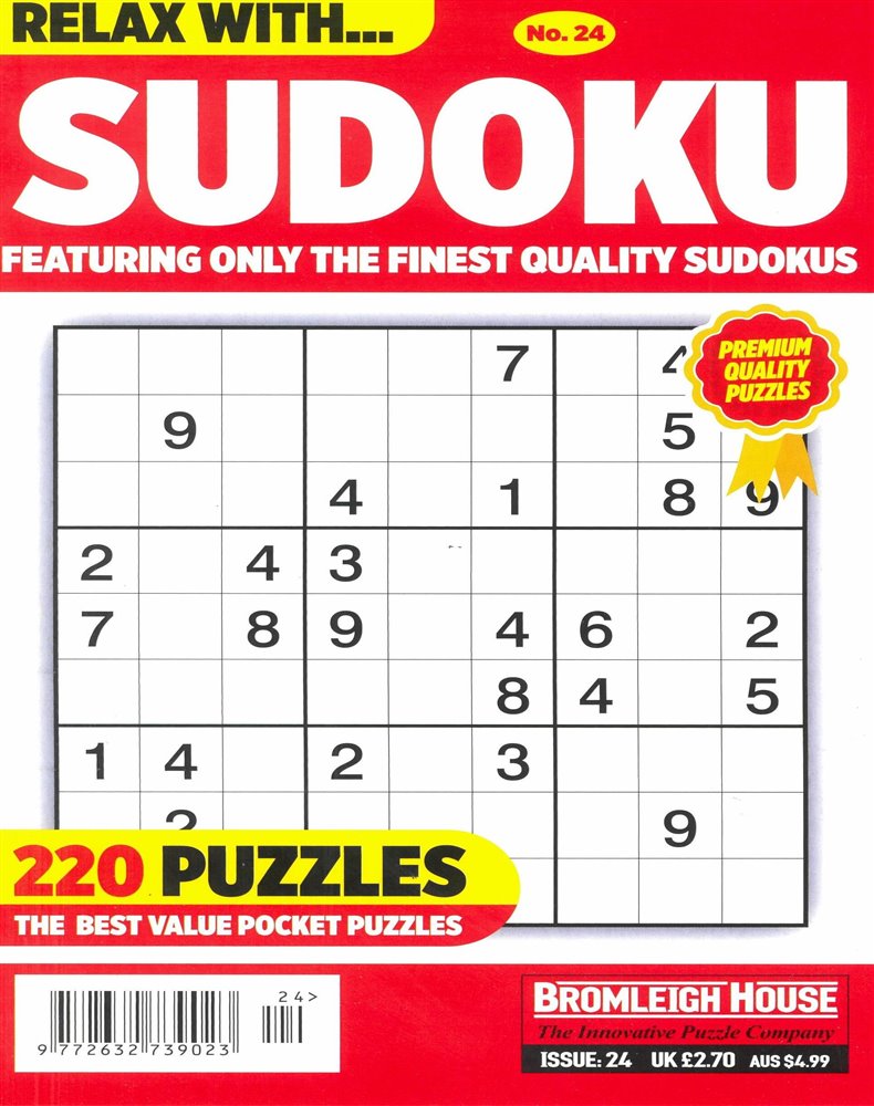 Relax With Sudoku Magazine Issue NO 24