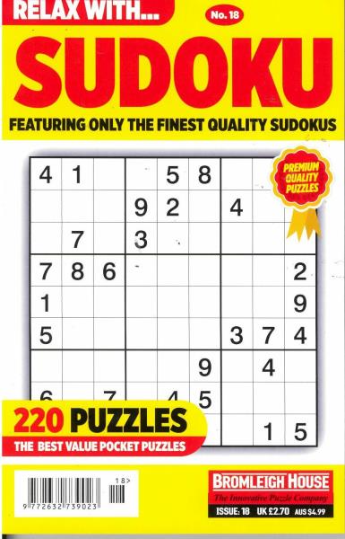 Relax With Sudoku magazine