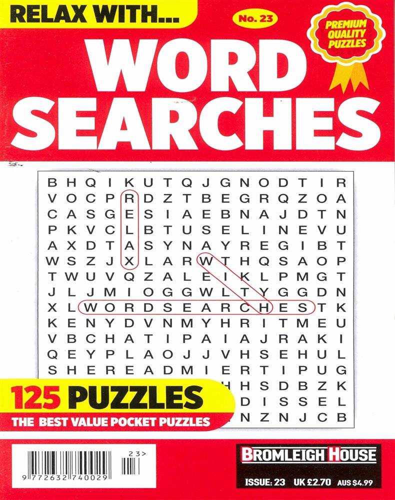 Relax With Wordsearches Magazine Issue NO 23
