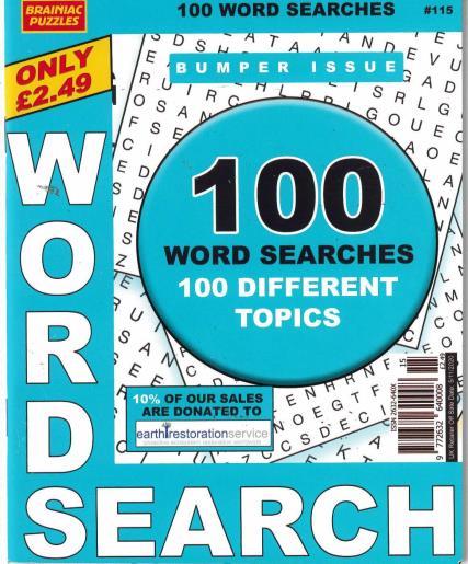 Brainiac Word Search Magazine