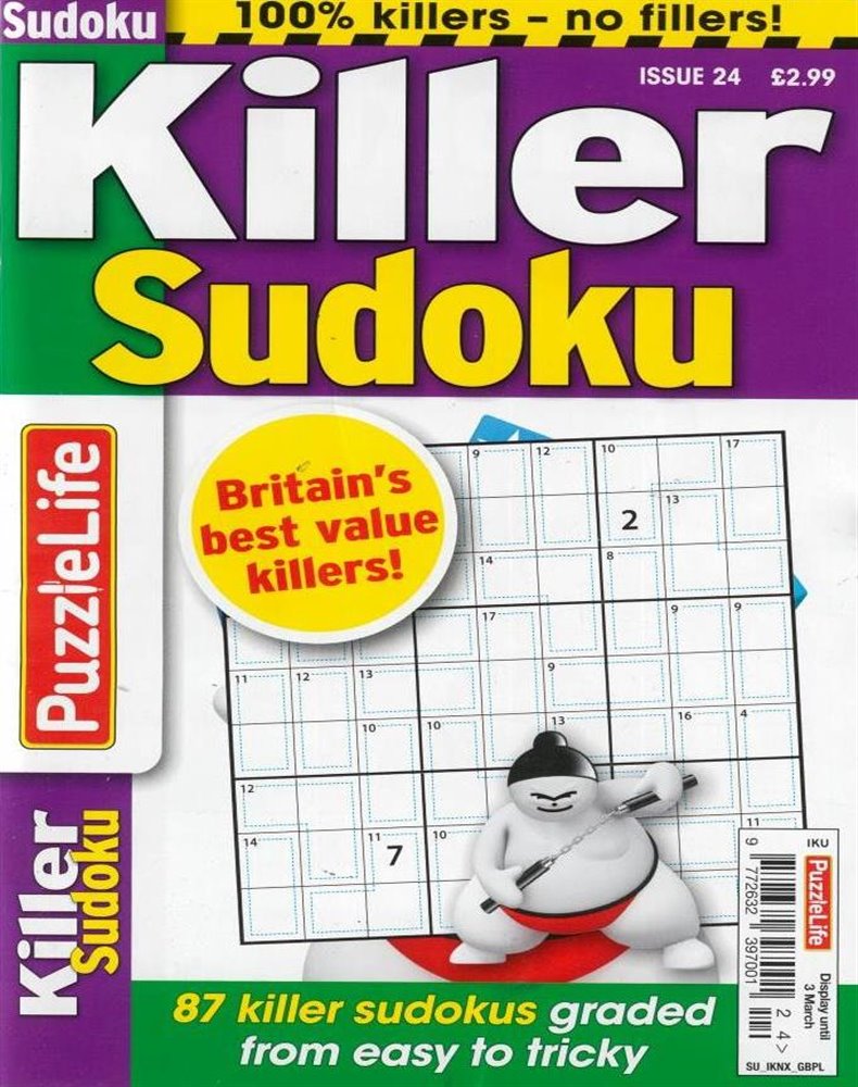 Puzzlelife Killer Sudoku Magazine Issue NO 24