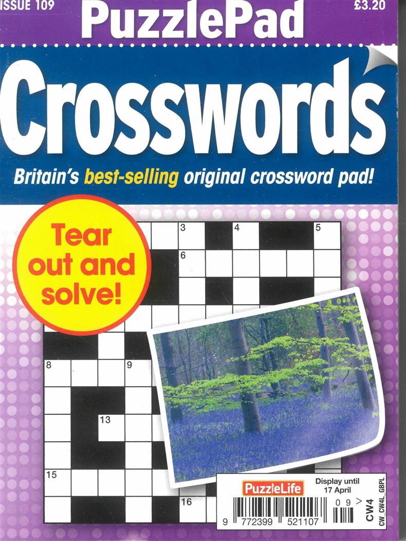 Puzzlelife Puzzlepad Crossword - NO 109