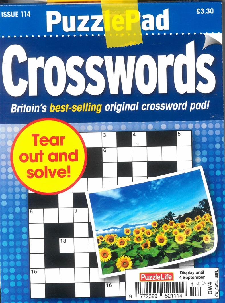 Puzzlelife Puzzlepad Crossword - NO 114