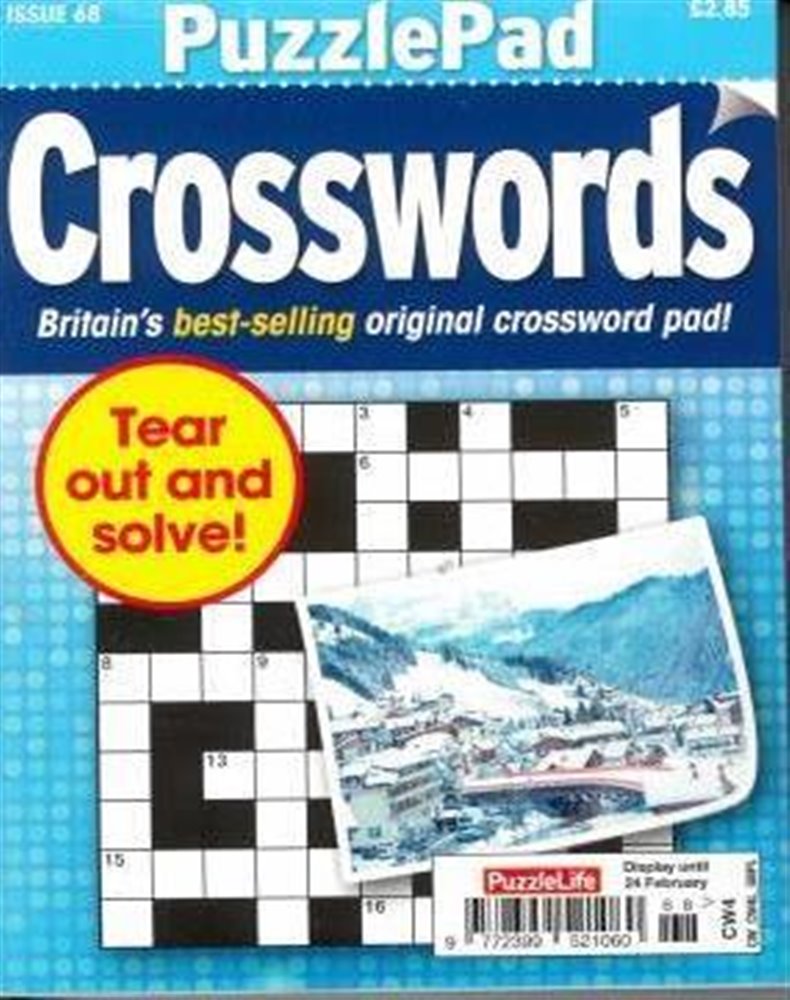 Puzzlelife Puzzlepad Crossword Magazine Issue NO 68