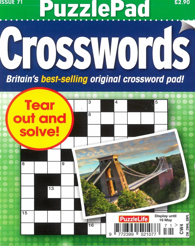 Puzzlelife Puzzlepad Crossword Magazine Issue NO 71