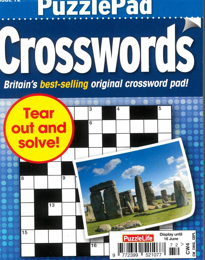 Puzzlelife Puzzlepad Crossword Magazine Issue NO 72