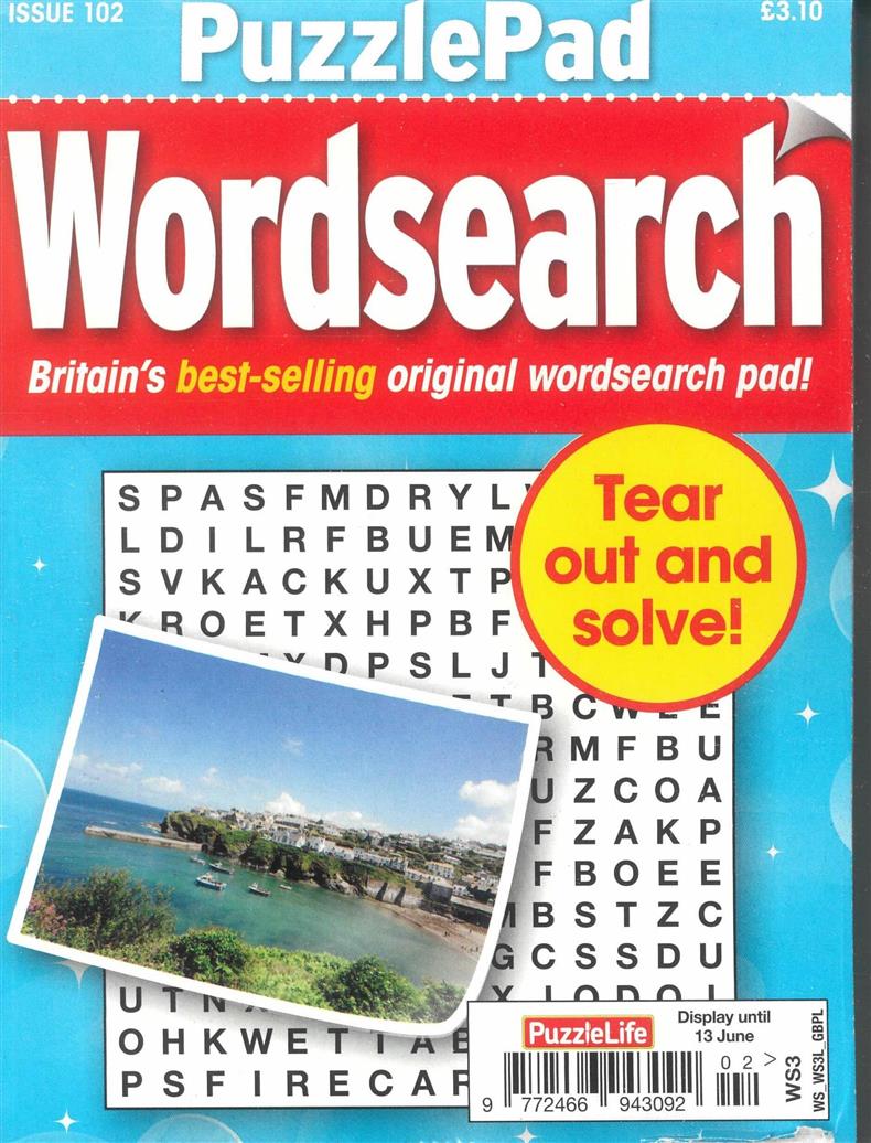 Puzzlelife PuzzlePad Wordsearch - NO 102