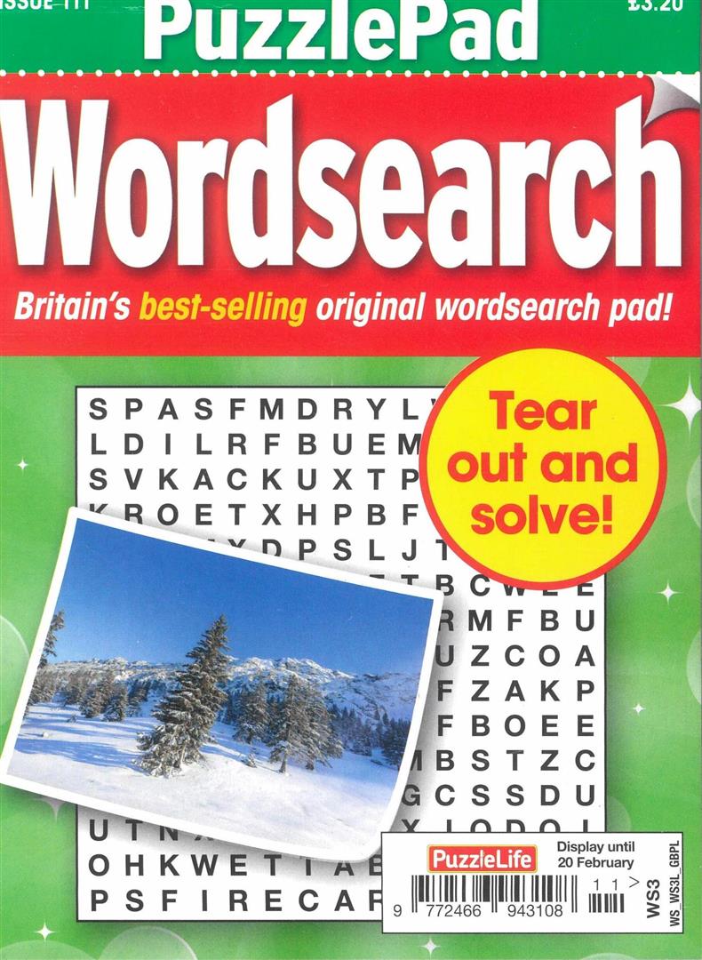 Puzzlelife PuzzlePad Wordsearch - NO 111