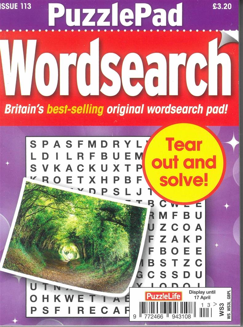 Puzzlelife PuzzlePad Wordsearch - NO 113