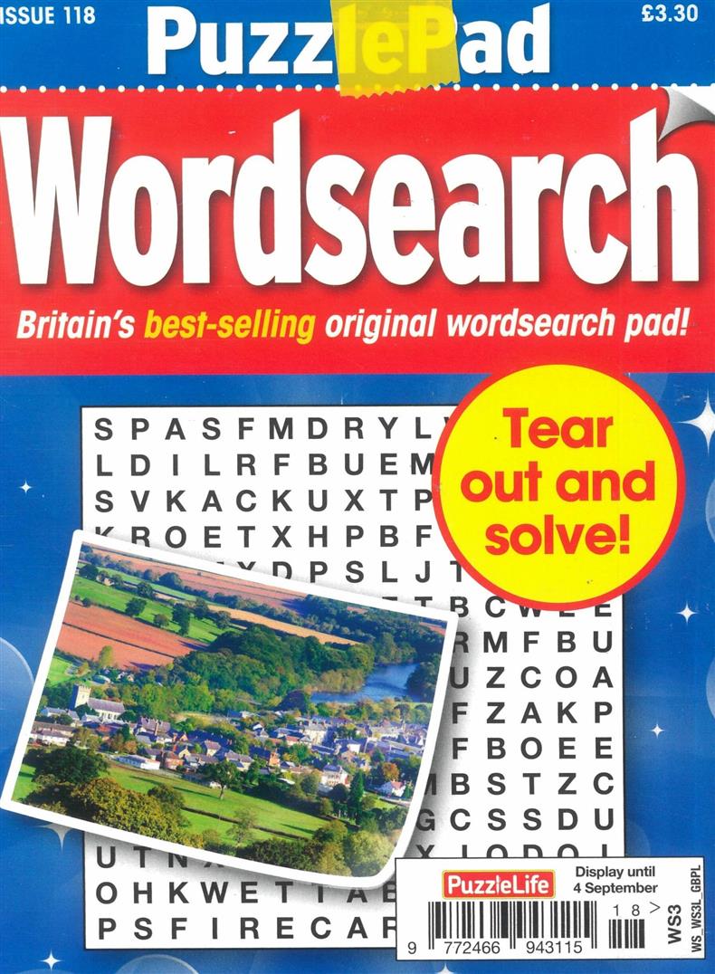 Puzzlelife PuzzlePad Wordsearch - NO 118