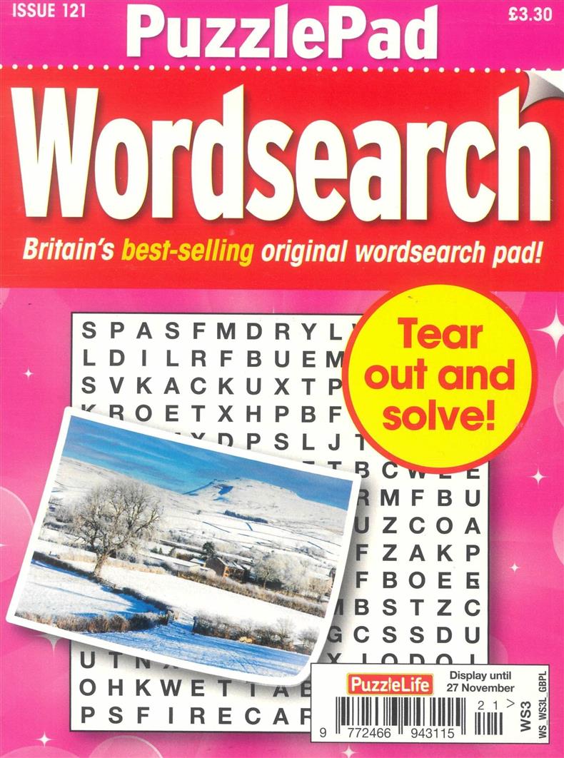 Puzzlelife PuzzlePad Wordsearch - NO 121