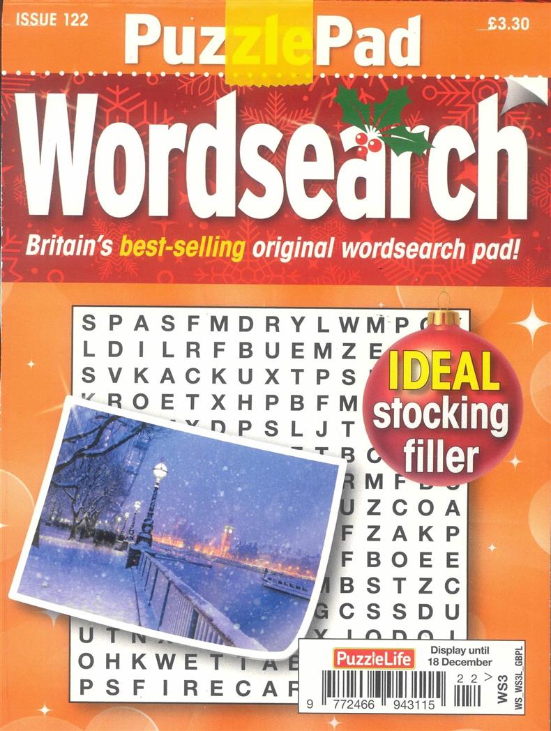 Puzzlelife PuzzlePad Wordsearch - NO 122