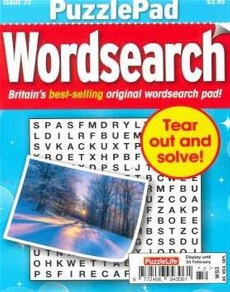 Puzzlelife PuzzlePad Wordsearch Magazine Issue NO 72