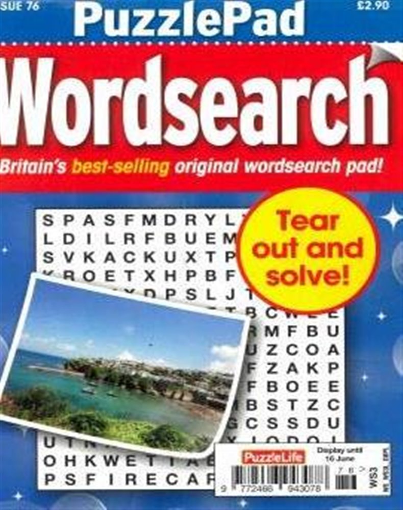 Puzzlelife PuzzlePad Wordsearch Magazine Issue NO 76