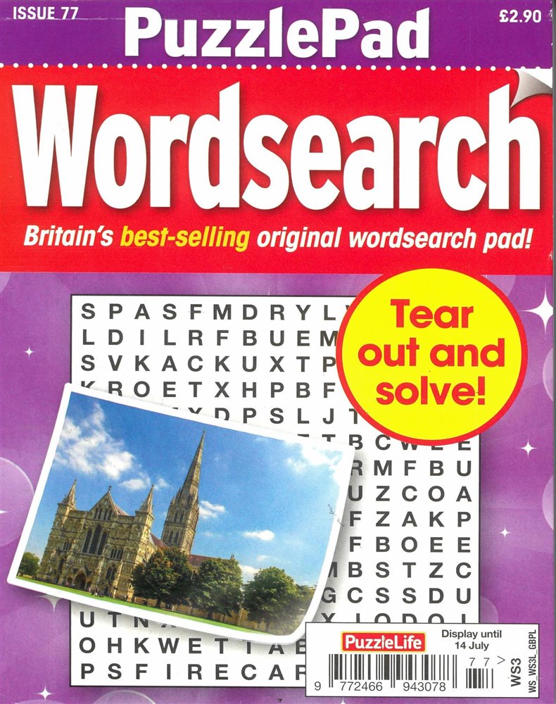 Puzzlelife PuzzlePad Wordsearch Magazine Issue NO 77