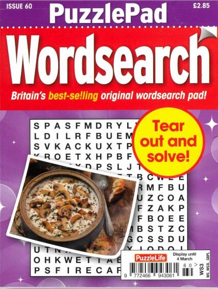 Puzzlelife PuzzlePad Wordsearch magazine
