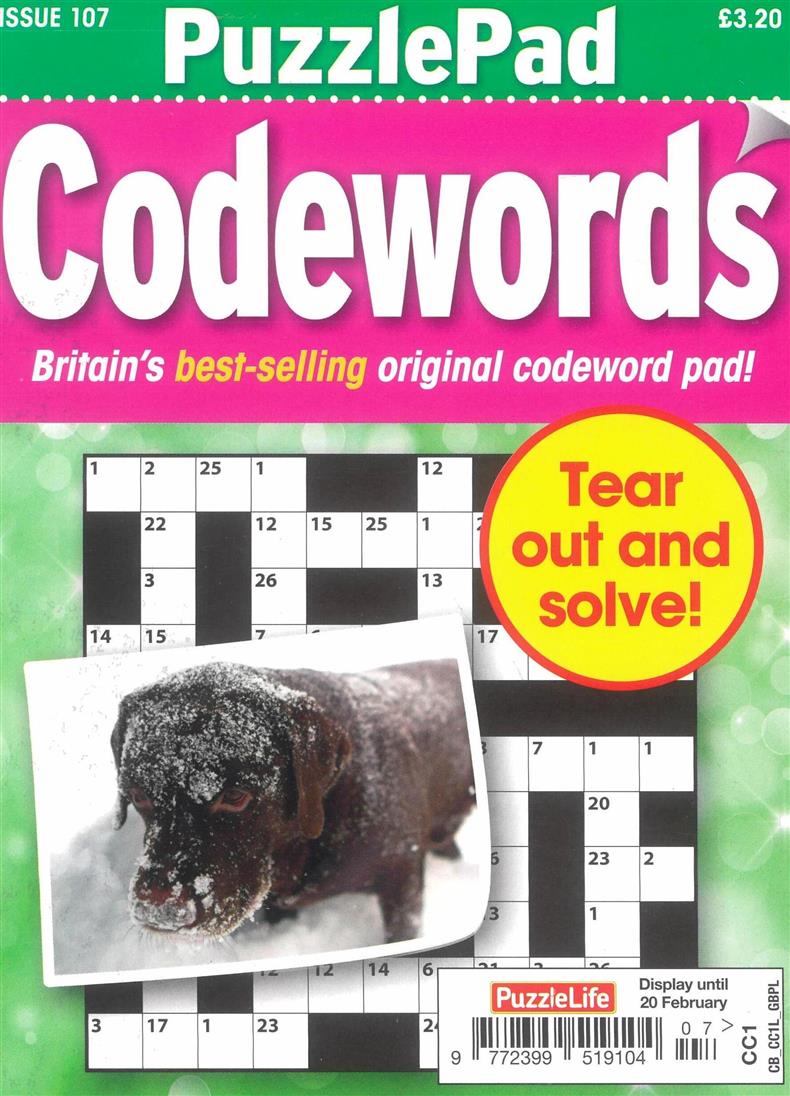Puzzlelife PuzzlePad Codewords - NO 107