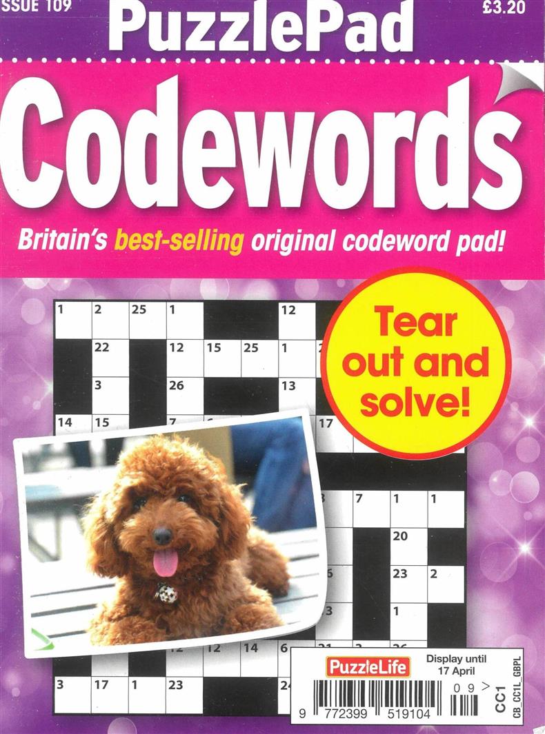 Puzzlelife PuzzlePad Codewords - NO 109