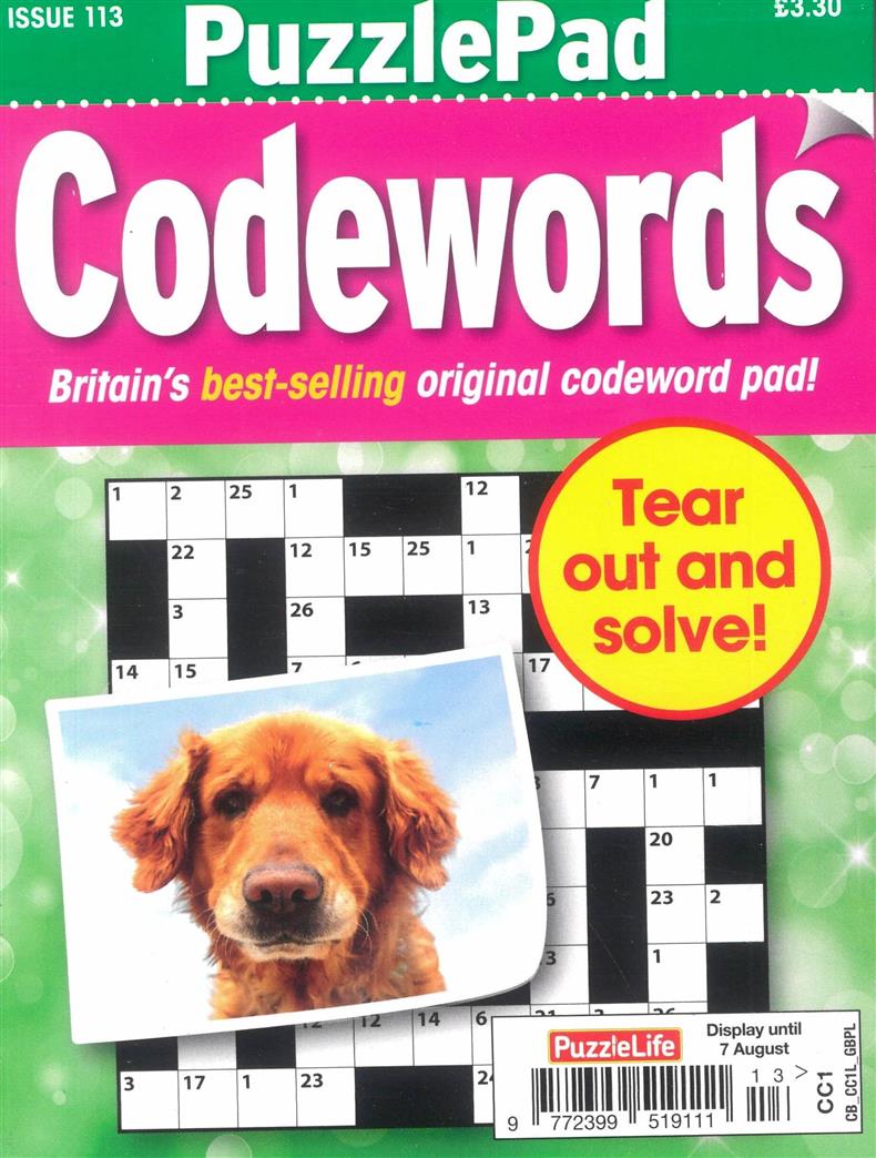 Puzzlelife PuzzlePad Codewords - NO 113