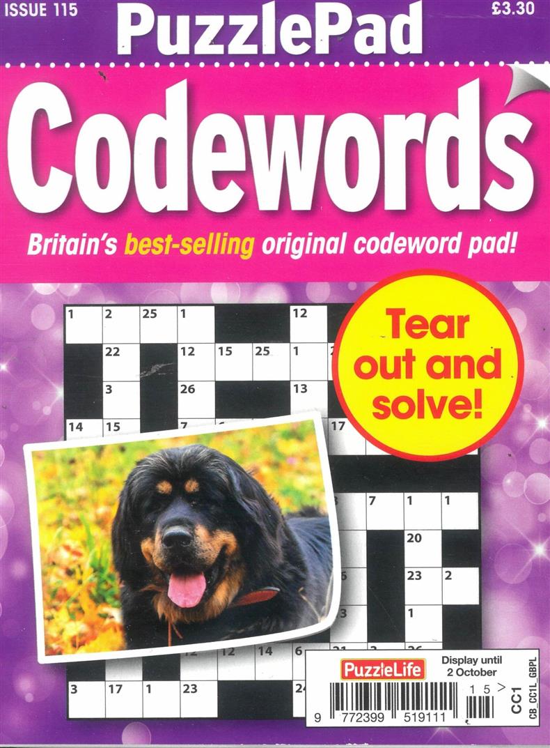 Puzzlelife PuzzlePad Codewords - NO 115
