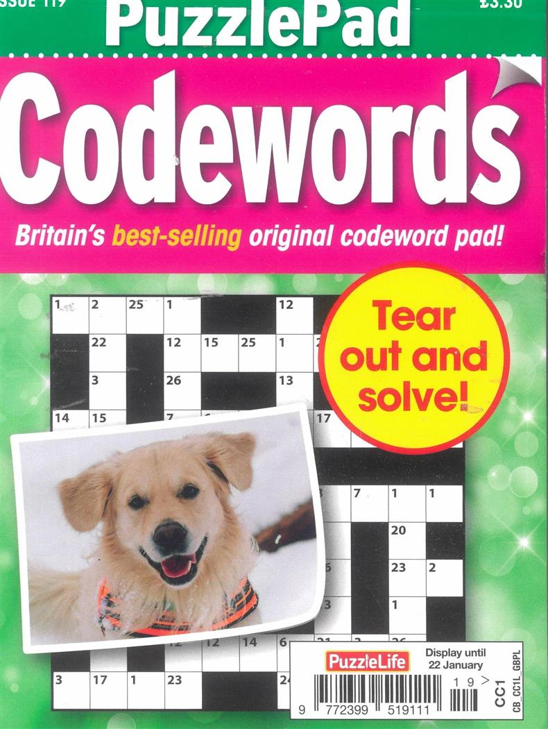 Puzzlelife PuzzlePad Codewords - NO 119
