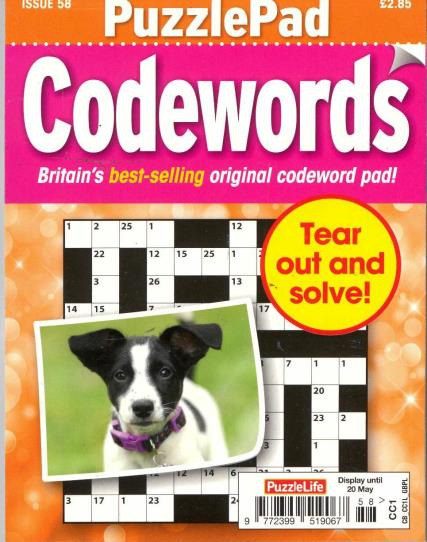 Puzzlelife PuzzlePad Codewords magazine