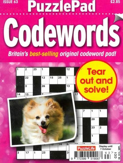 Puzzlelife PuzzlePad Codewords Magazine