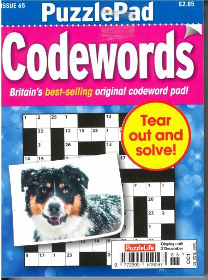 Puzzlelife PuzzlePad Codewords magazine