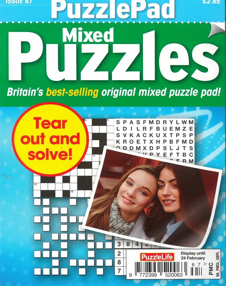 Puzzlelife PuzzlePad Mixed Puzzles Magazine Issue NO 67