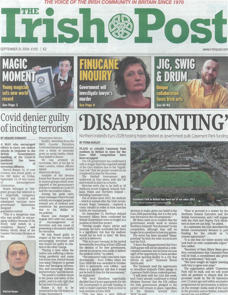 Irish Post - 21/09/2024