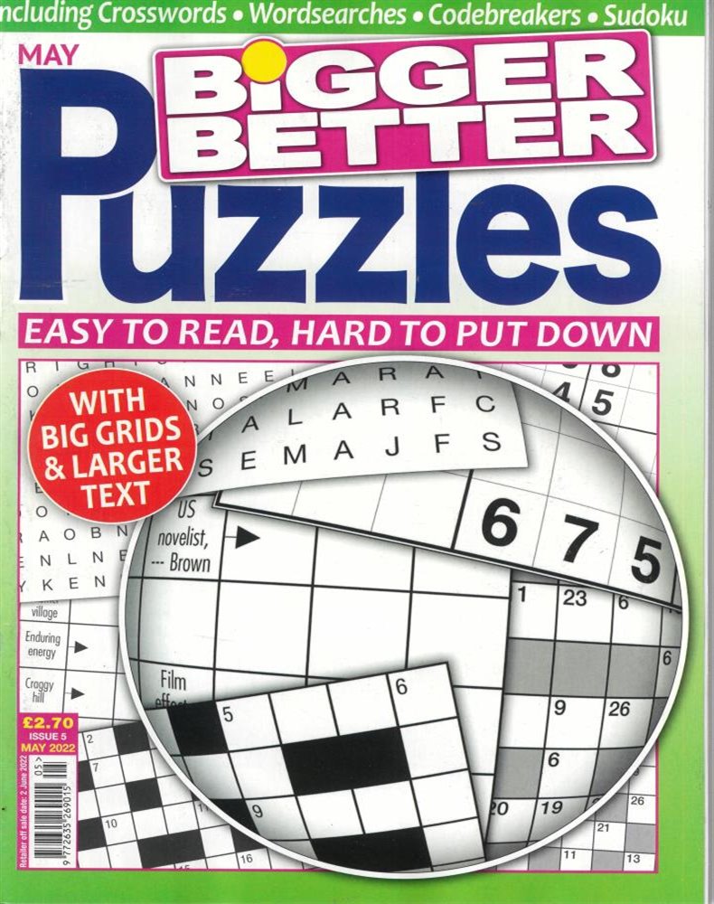 Bigger Better Puzzles Magazine Issue NO 5