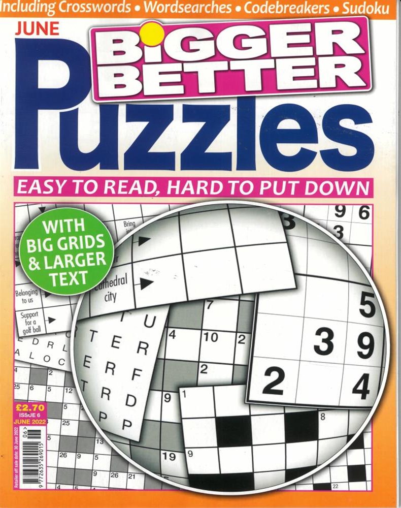 Bigger Better Puzzles Magazine Issue NO 6