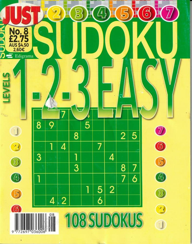 Just Sudoku Easy Magazine Issue NO 8