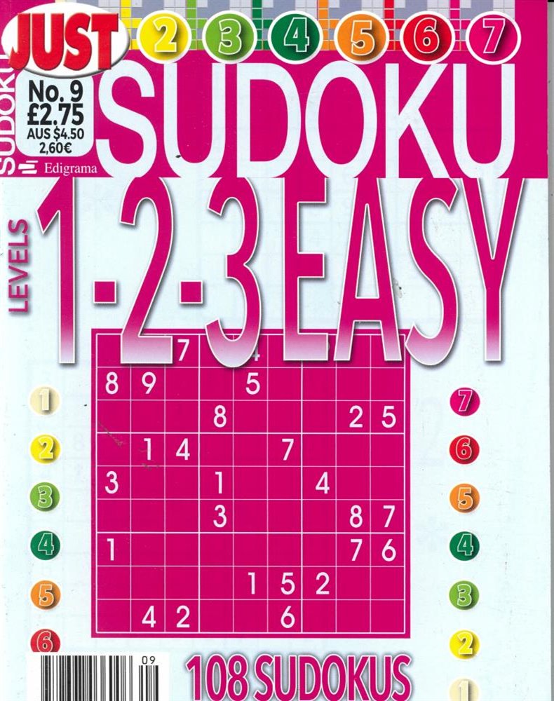 Just Sudoku Easy Magazine Issue NO 9
