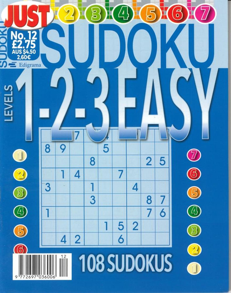 Just Sudoku Easy Magazine Issue NO 12