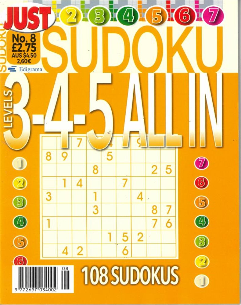 Just Sudoku All In Magazine Issue NO 8