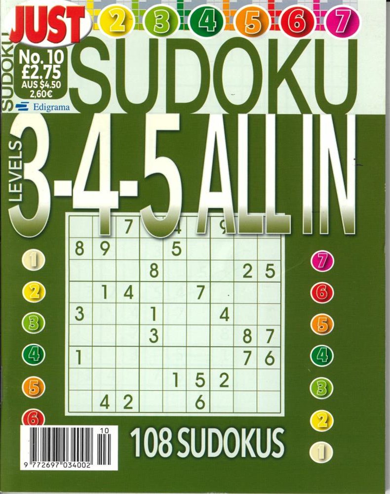 Just Sudoku All In Magazine Issue NO 10