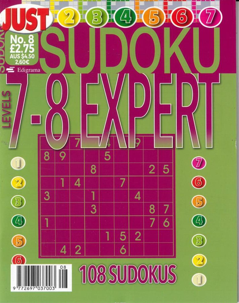 Just Sudoku Expert Magazine Issue NO 8