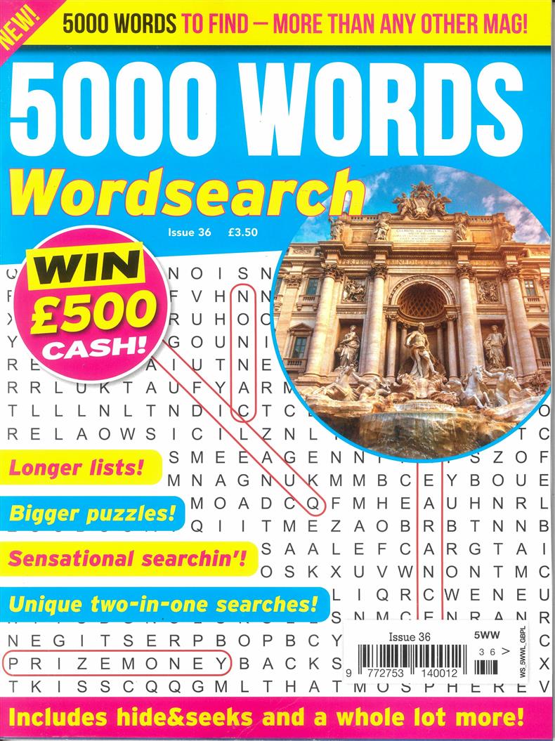5000 Words Wordsearch - NO 36
