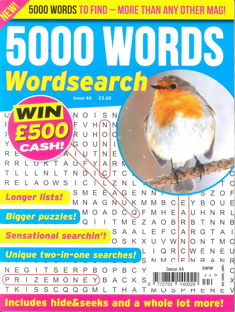 5000 Words Wordsearch - NO 44