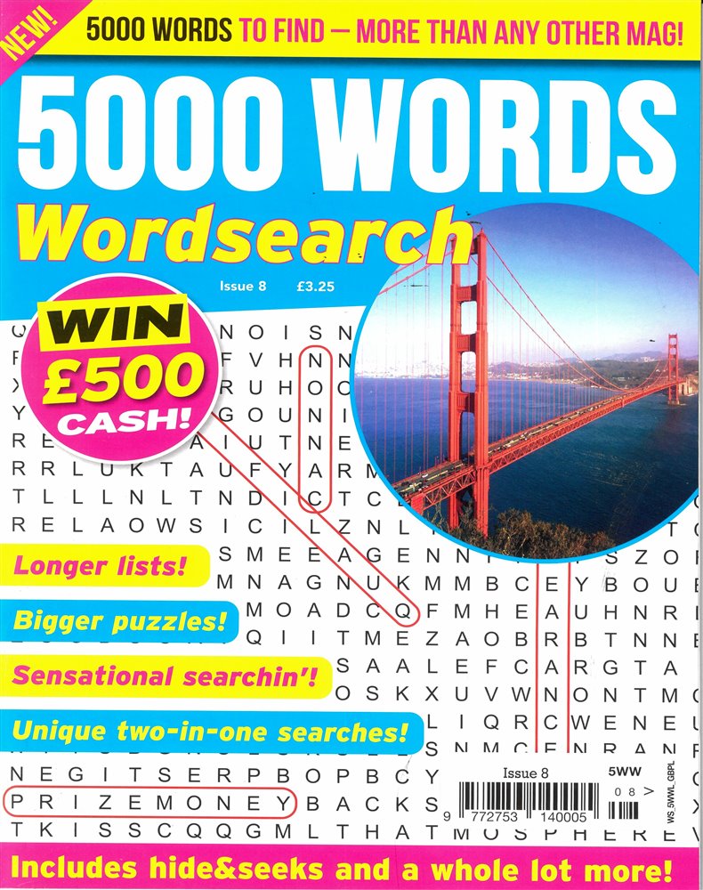 5000 Words Wordsearch Magazine Issue NO 8